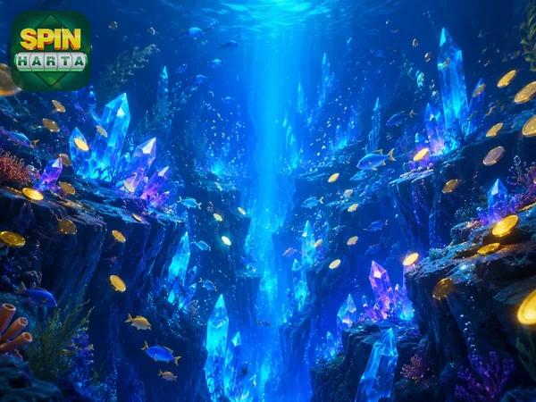Tampilan Fishing Disco saat pemain membidik target di bawah laut